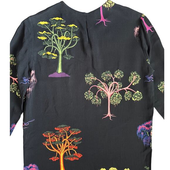 Stella McCarrney Multicolor Psychedelic Trees Shift Dress Size Medium (EU 40) - Picture 11 of 11